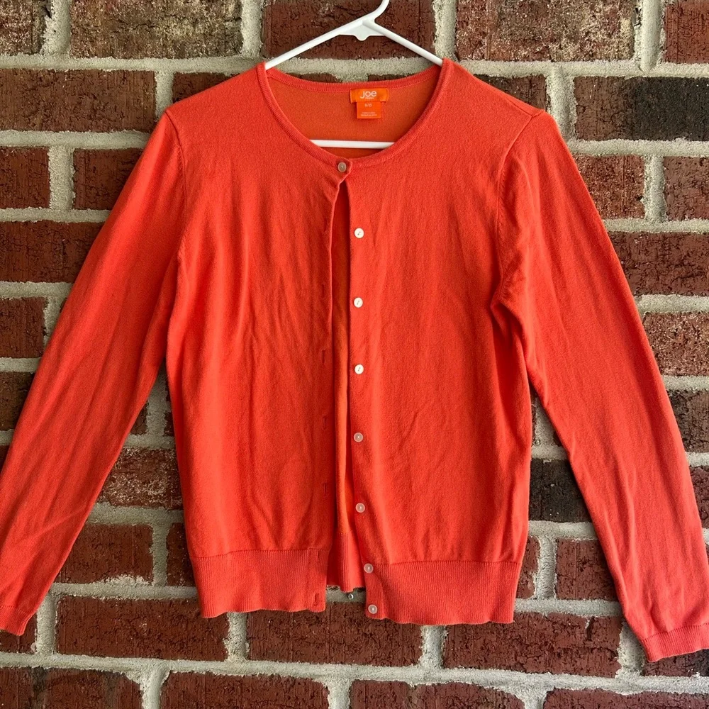 Joe Fresh Button Up Sweater
Womens Size Small Coral
Orange Cardigan Cotton
Blend